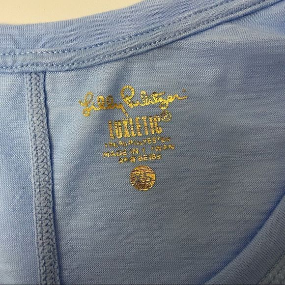 Lilly Pulitzer Womens Luxletic Corinna Tee periwinkle , slub knit size XS - Picture 6 of 9